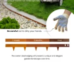Corten Steel 4.5 Inch Garden Ornament Outdoor Decoration Metal Garden Fencing Edging 1pc Ornamental Metal Border