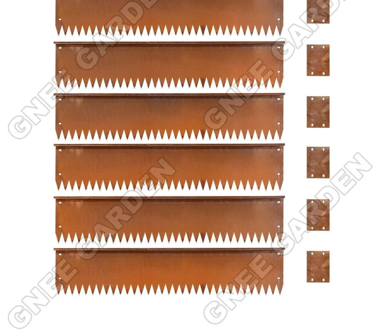 Corten Steel Garden Ornament Durable Metal Lawn Edging Border with Rustic Finish for Landscape Decorations