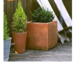 Corten Steel Decorative Round Planter Box for Home Garden Durable Flower Pot