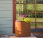Corten Steel Decorative Round Planter Box for Home Garden Durable Flower Pot