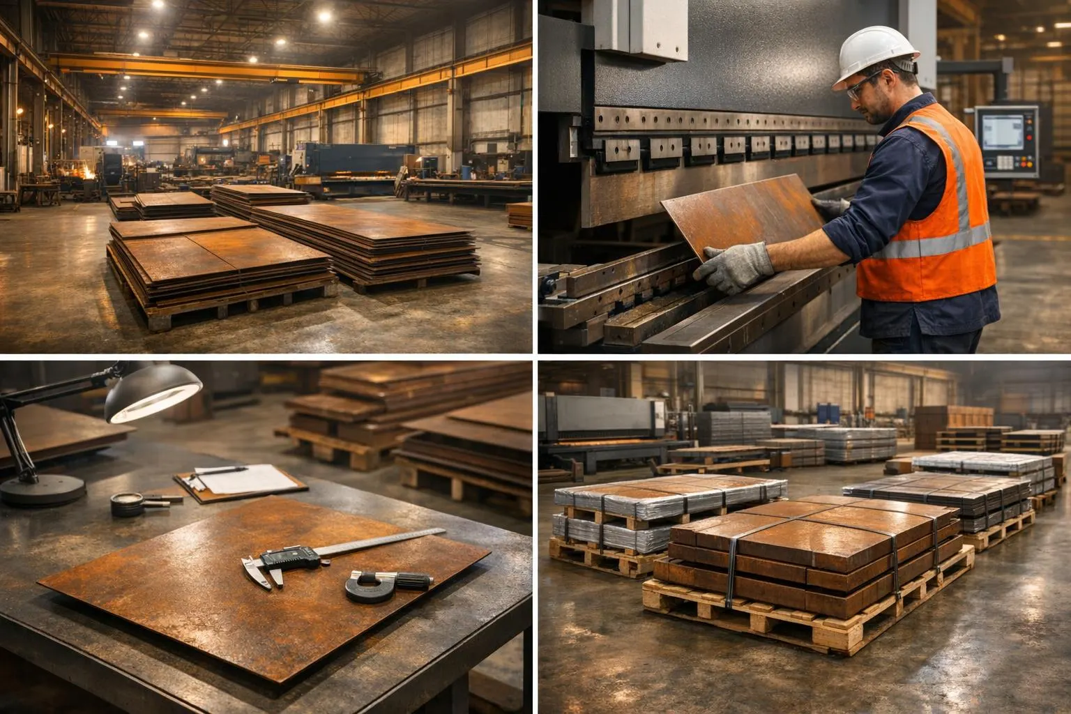 Quality inspection for custom weathering steel outdoor products