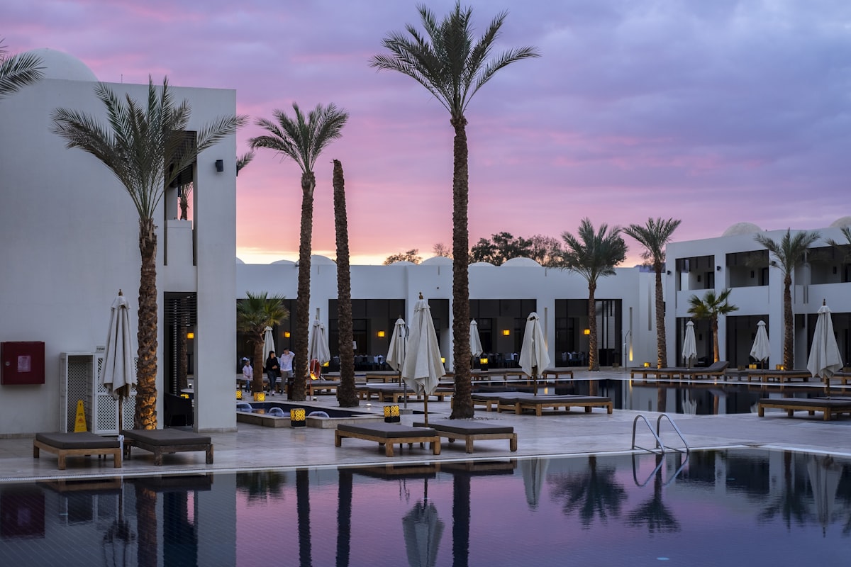 Corten planter boxes for hotel resort and hospitality outdoor spaces