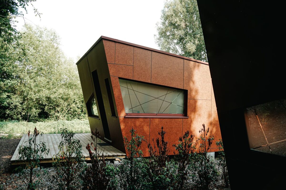 Weathering corten steel architectural application