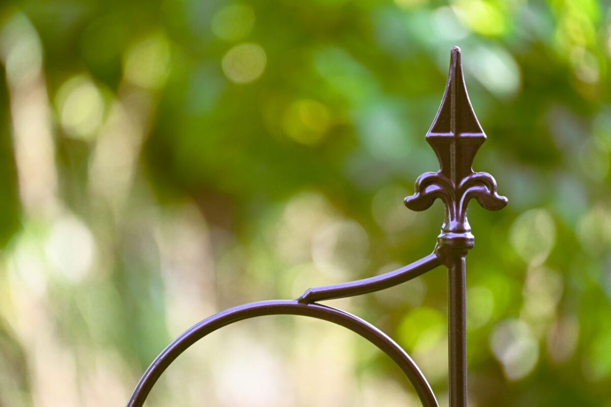 Metal garden fence and landscape edging
