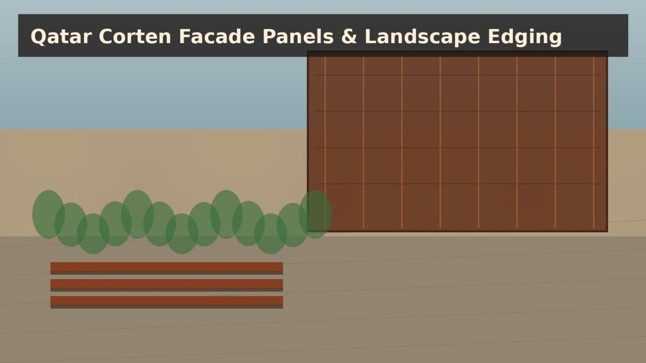 Qatar corten facade panels and landscape edging hotel project image