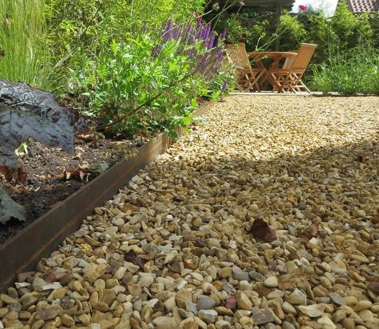Corten steel landscape edging for Mexico resort and urban planting beds