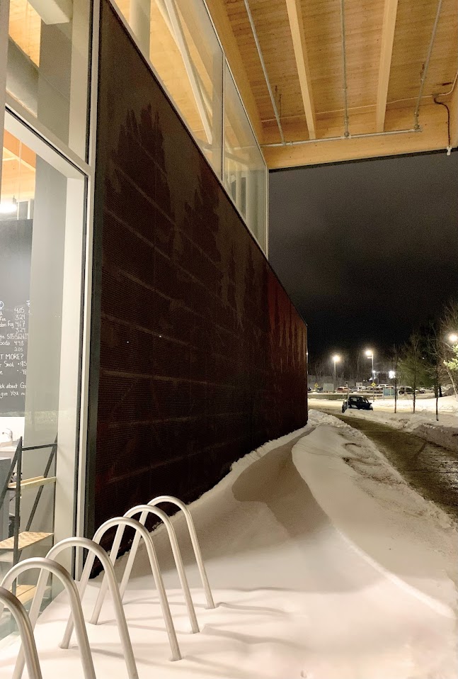 Canada weathering steel facade panel detail in snow climate