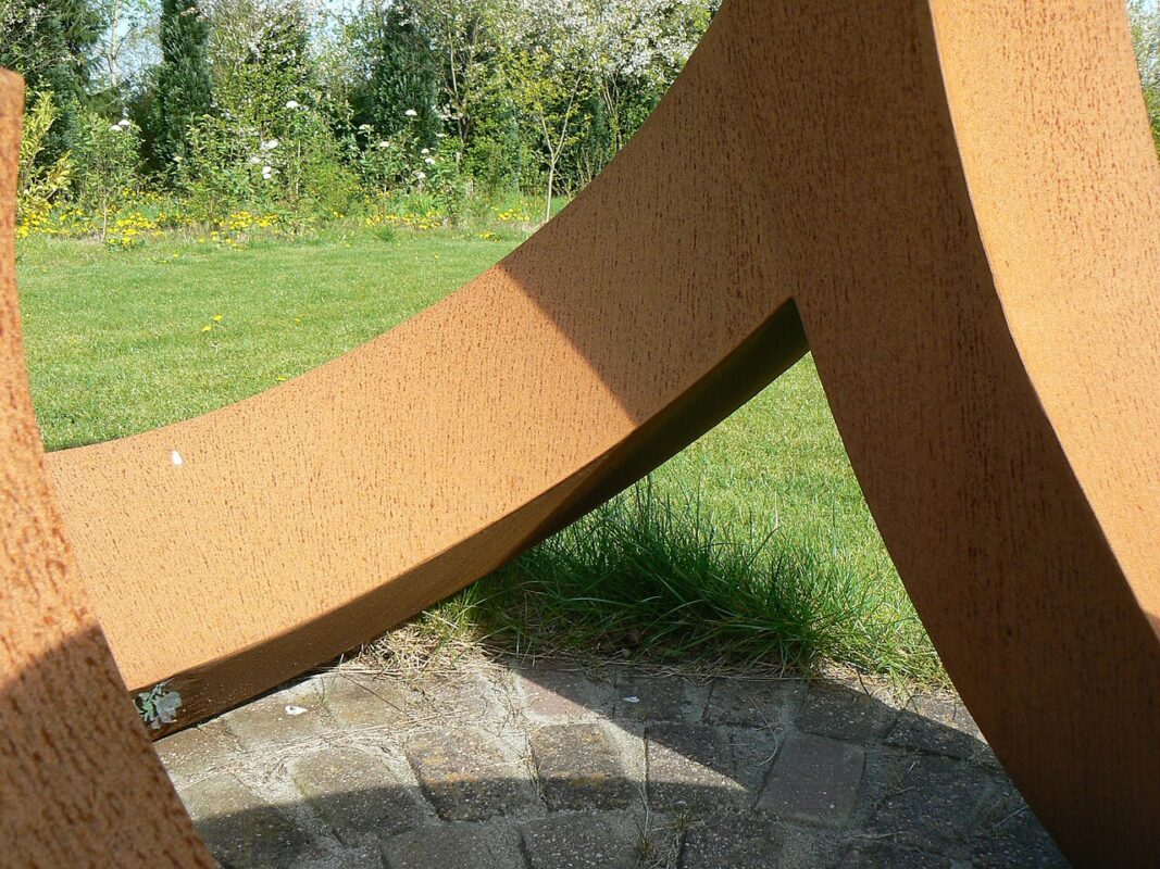 Real Corten weathering steel patina detail for Singapore planter and privacy screen specification