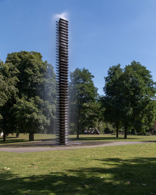 Real weathering steel outdoor water feature and sculpture for Singapore and Malaysia landscape projects