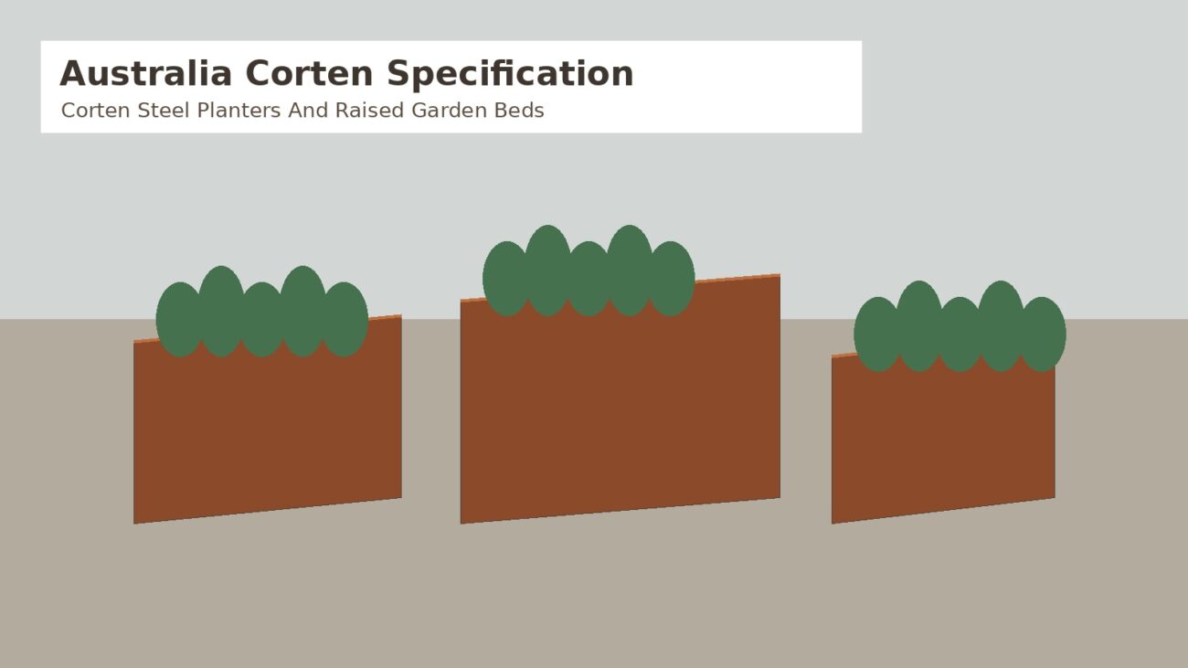 Australia Corten Steel Planters and Raised Garden Beds: Coastal, Bushfire and Procurement Specification Guide featured image showing corten steel planters and raised garden beds