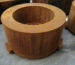 Round metal fire pit for outdoor garden projects