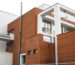 Real corten steel plate facade on a building in Germany