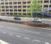 Corten steel planter barrier for a municipal streetscape project