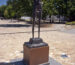 Real public sculpture on a corten steel base for New Zealand landscape procurement