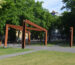 Real corten steel outdoor sculpture and screen form suited to Middle East landscape and public realm projects